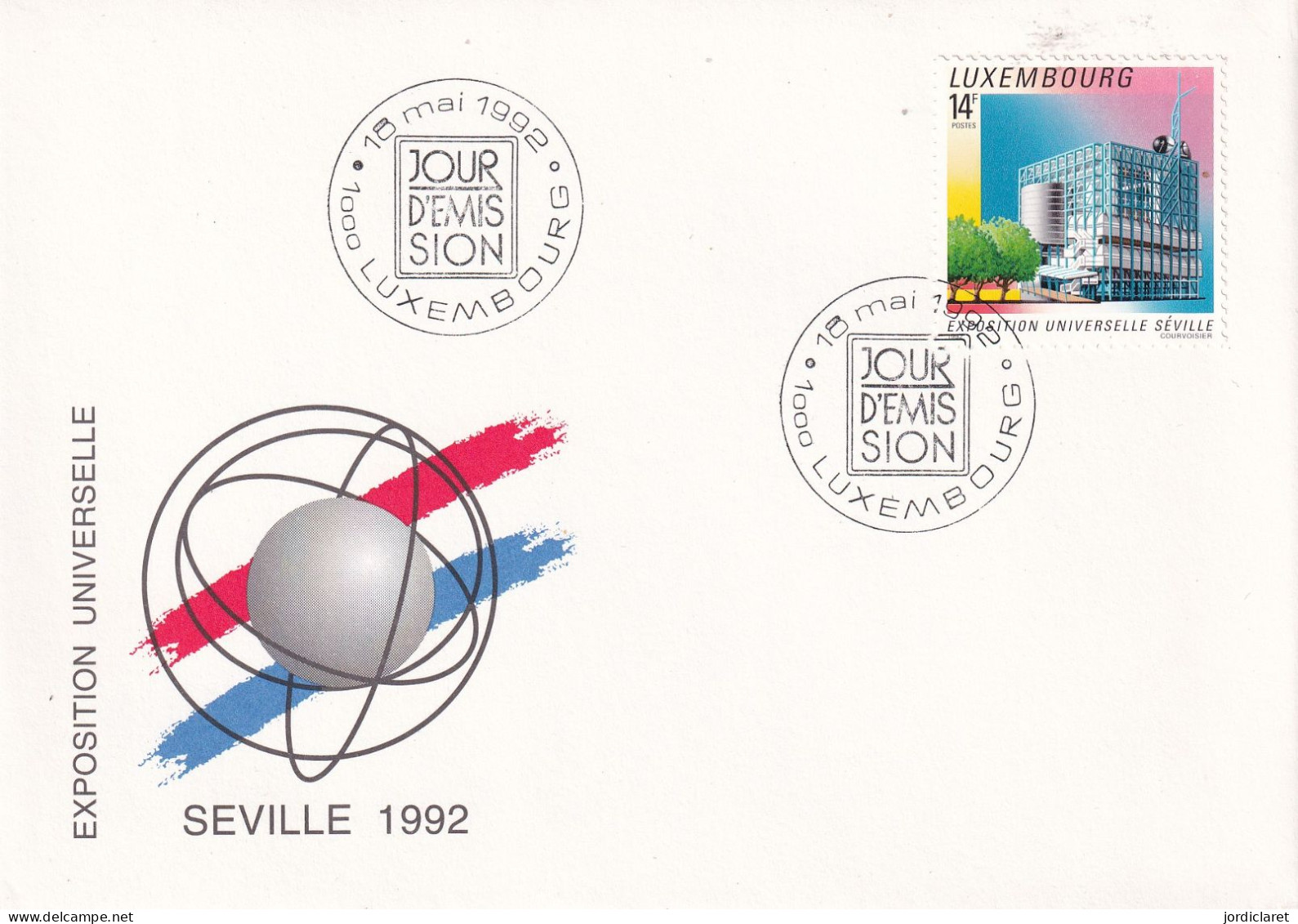 FDC 1992 LUXEMBURG - 1992 – Sevilla (Spain)
