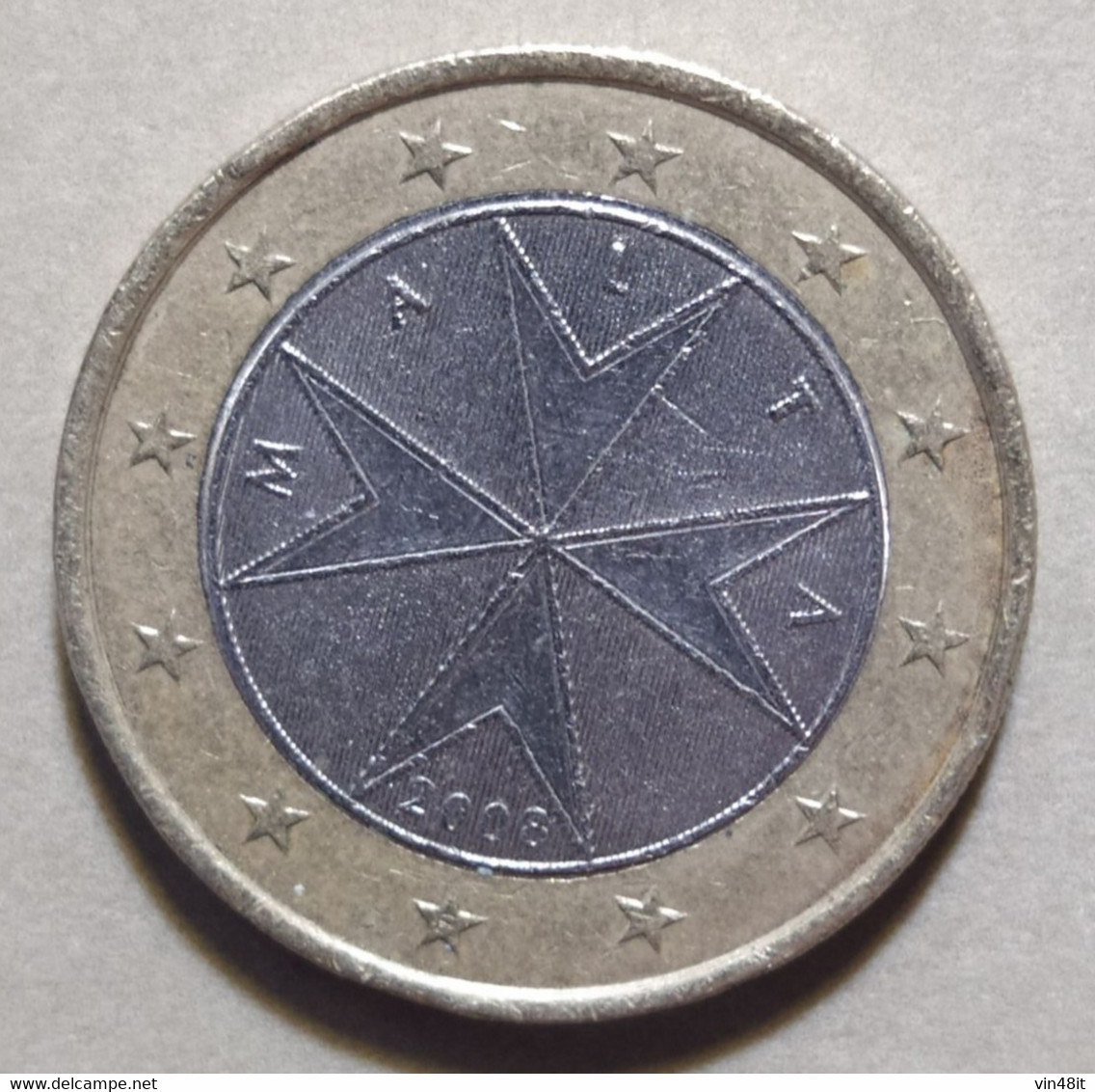 2008 - MALTA  - MONETA IN EURO  -  DEL VALORE DI 1,00   EURO -  USATA - Malta