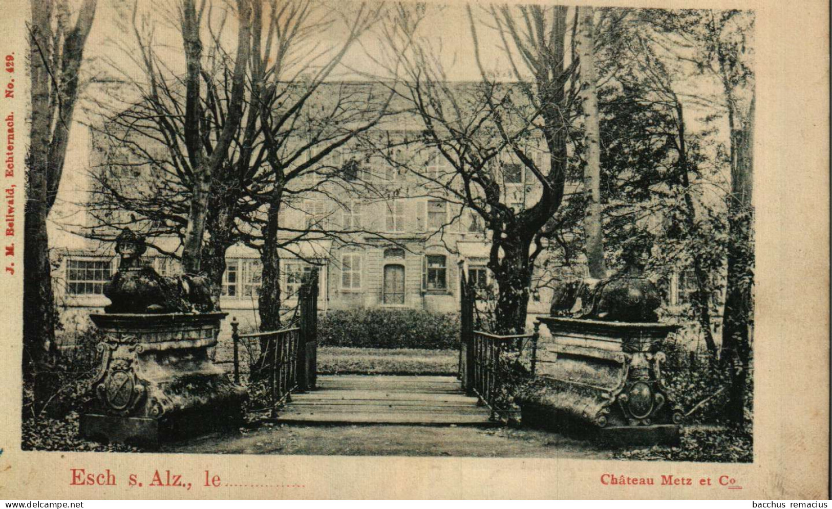 ESCH-SUR-ALZETTE   Chateau Metz Et Co    J.M.Bellwald Nr 429    (petit Coin En Haut à Gauche Manque) - Esch-sur-Alzette