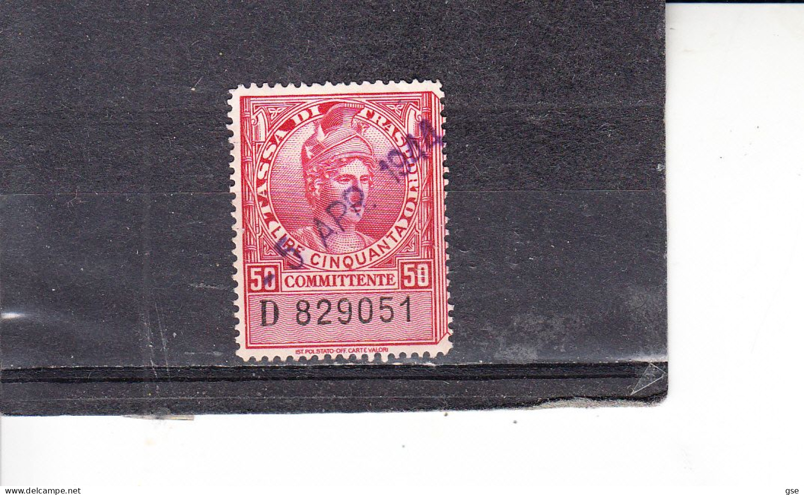 ITALIA  1942 - Unificato  24° - Trasporti - Revenue Stamps