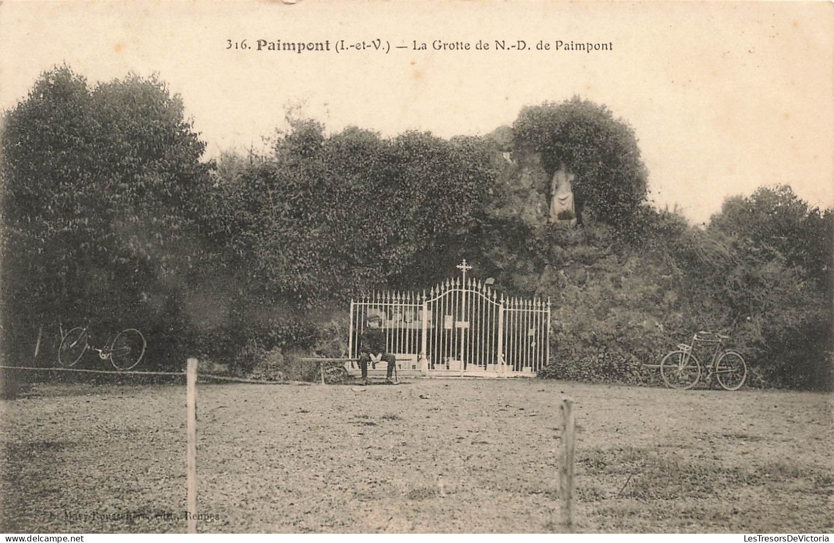 FRANCE - Paimpont - La Grotte De ND De Paimpont - Carte Postale Ancienne - Paimpont