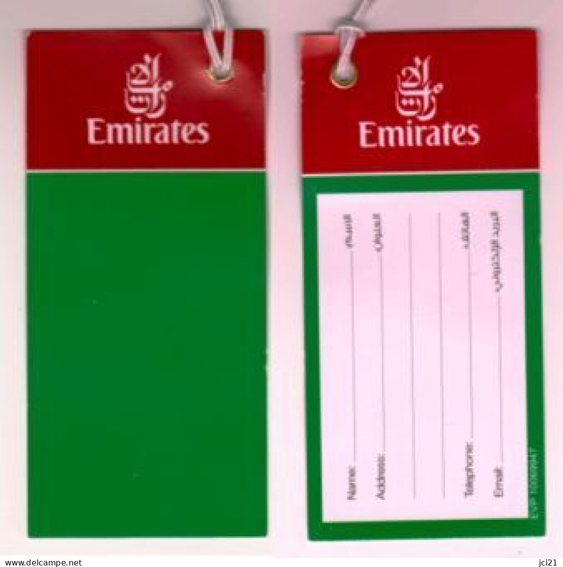 Étiquette Bagage-valise " EMIRATES - DUBAI Emirats Arabes Unis (2474)_Di215 - Aufklebschilder Und Gepäckbeschriftung