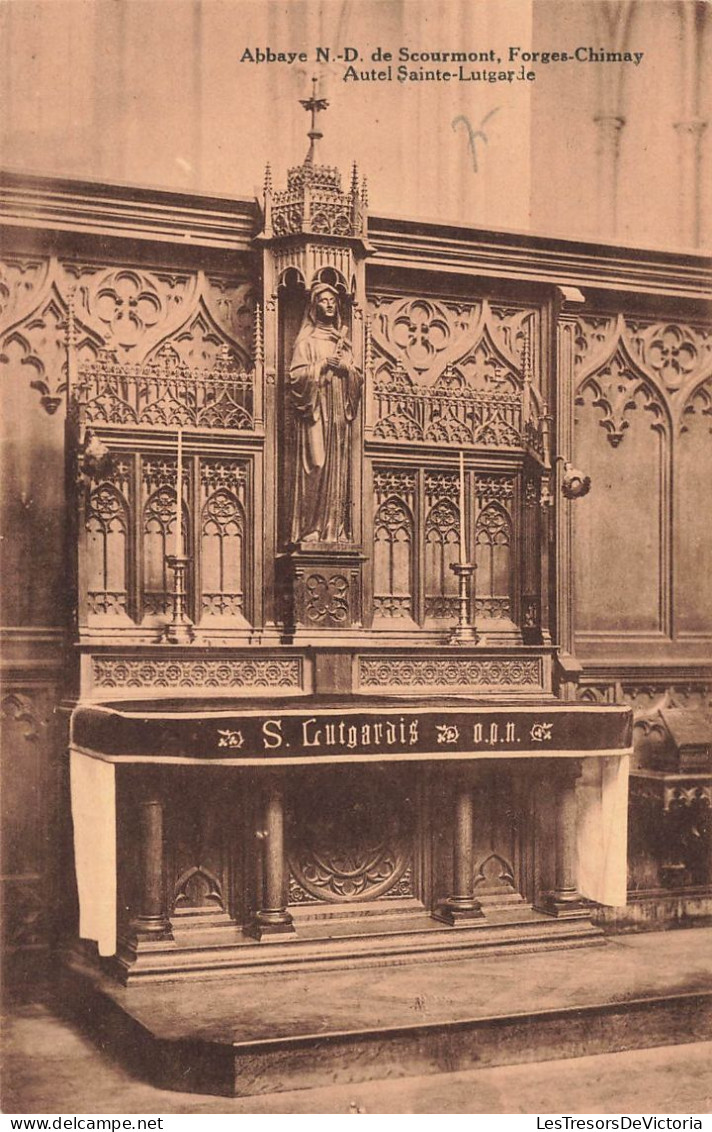 BELGIQUE - Chimay - Abbaye ND De Scourmont - Forges - Autel Sainte Lutgarde - Carte Postale Ancienne - Chimay