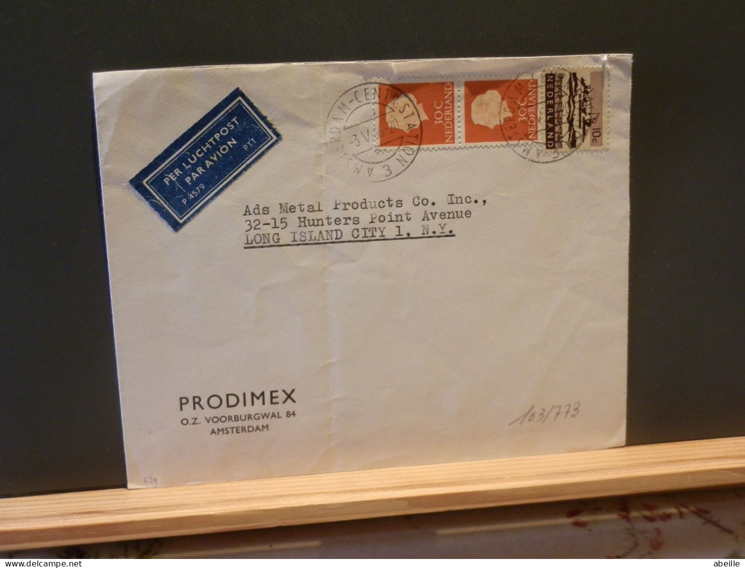 103/573    BRIEF NEDERLAND NAAR USA  1936 - Cartas & Documentos
