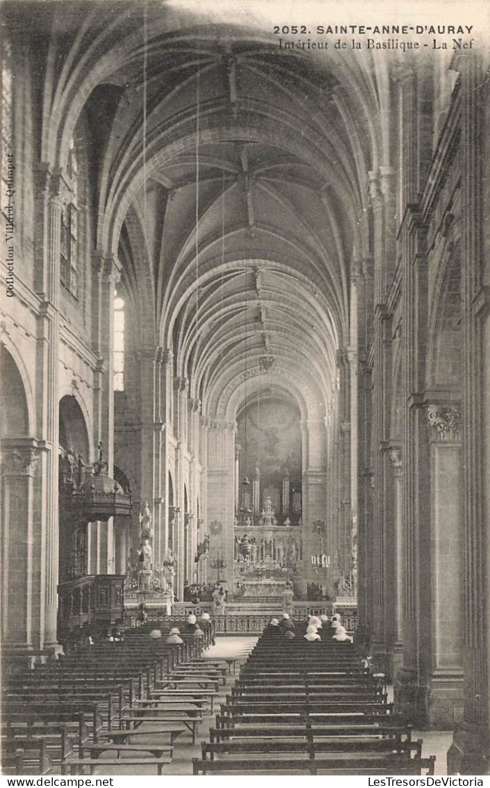 FRANCE - Sainte Anne D'Auray - Intérieur De La Basilique - La Nef - Carte Postale Ancienne - Sainte Anne D'Auray