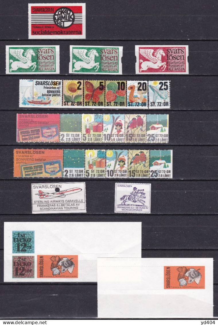 SE972 – SUEDE – SWEDEN – TIMBRES REPONSE « SVARLÖSEN » - Local Post Stamps