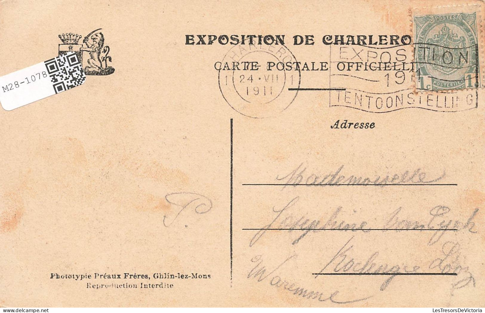 BELGIQUE - Charleroi - Exposition De Charleroi 1911 - Façade Principale - Carte Postale Ancienne - Charleroi