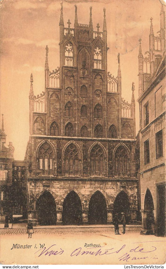 ALLEMAGNE - Münster I W - Rathaus - Façade - Dos Non Divisé - Carte Postale Ancienne - Muenster