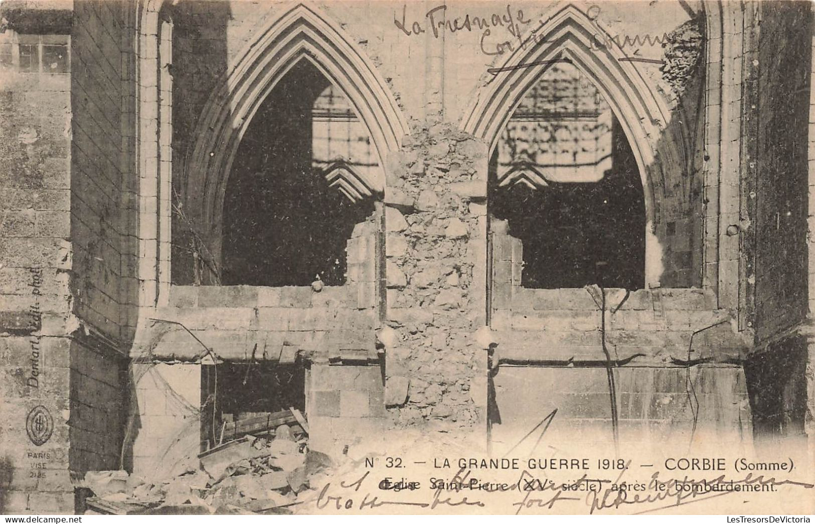 FRANCE - Corbie - La Grande Guerre 1918 - Eglise Saint Pierre - Après Le Bombardement - Carte Postale Ancienne - Corbie