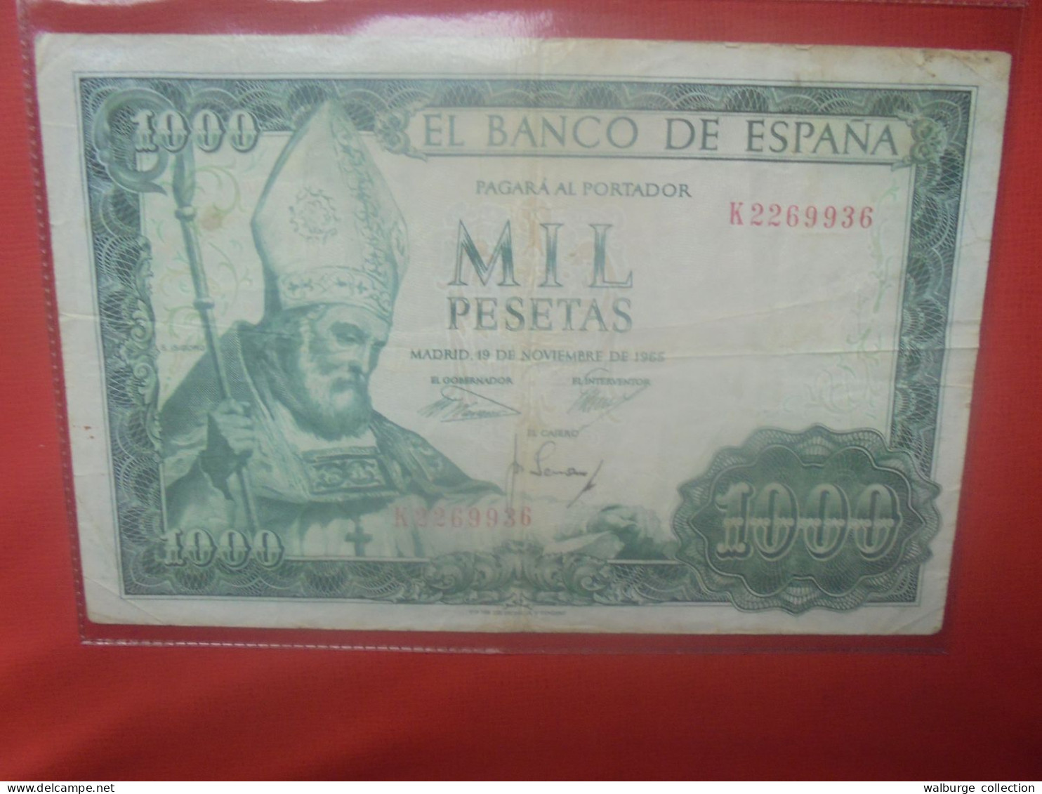 ESPAGNE 1000 PESETAS 1965 Circuler (B.31) - 1000 Peseten