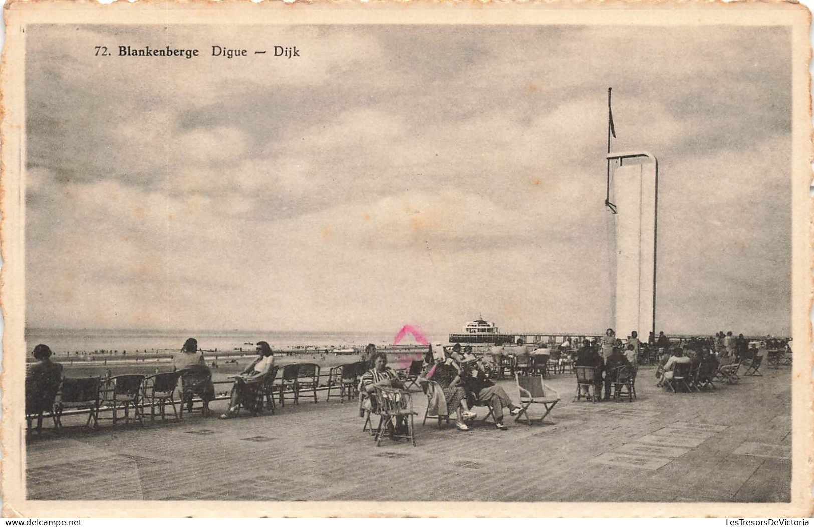 BELGIQUE - Blankenberge - Digue - Terrasses De Cafés - Carte Postale Ancienne - Blankenberge