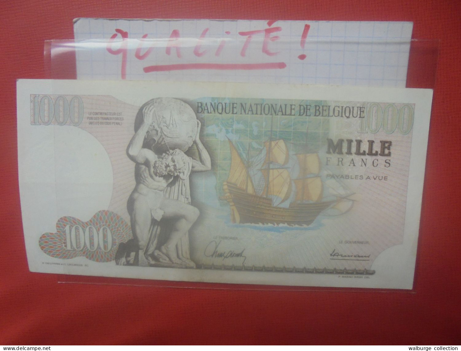 BELGIQUE 1000 Francs 1961 Circuler Bonne Qualité ! (B.18) - 1000 Francos