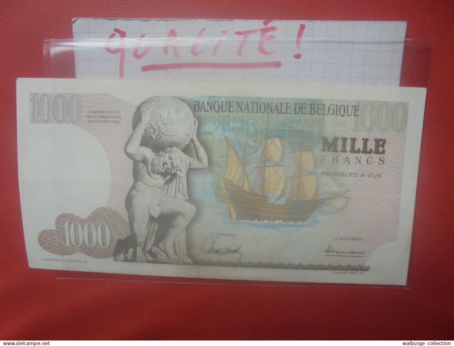 BELGIQUE 1000 Francs 1961 Circuler Bonne Qualité ! (B.18) - 1000 Franchi