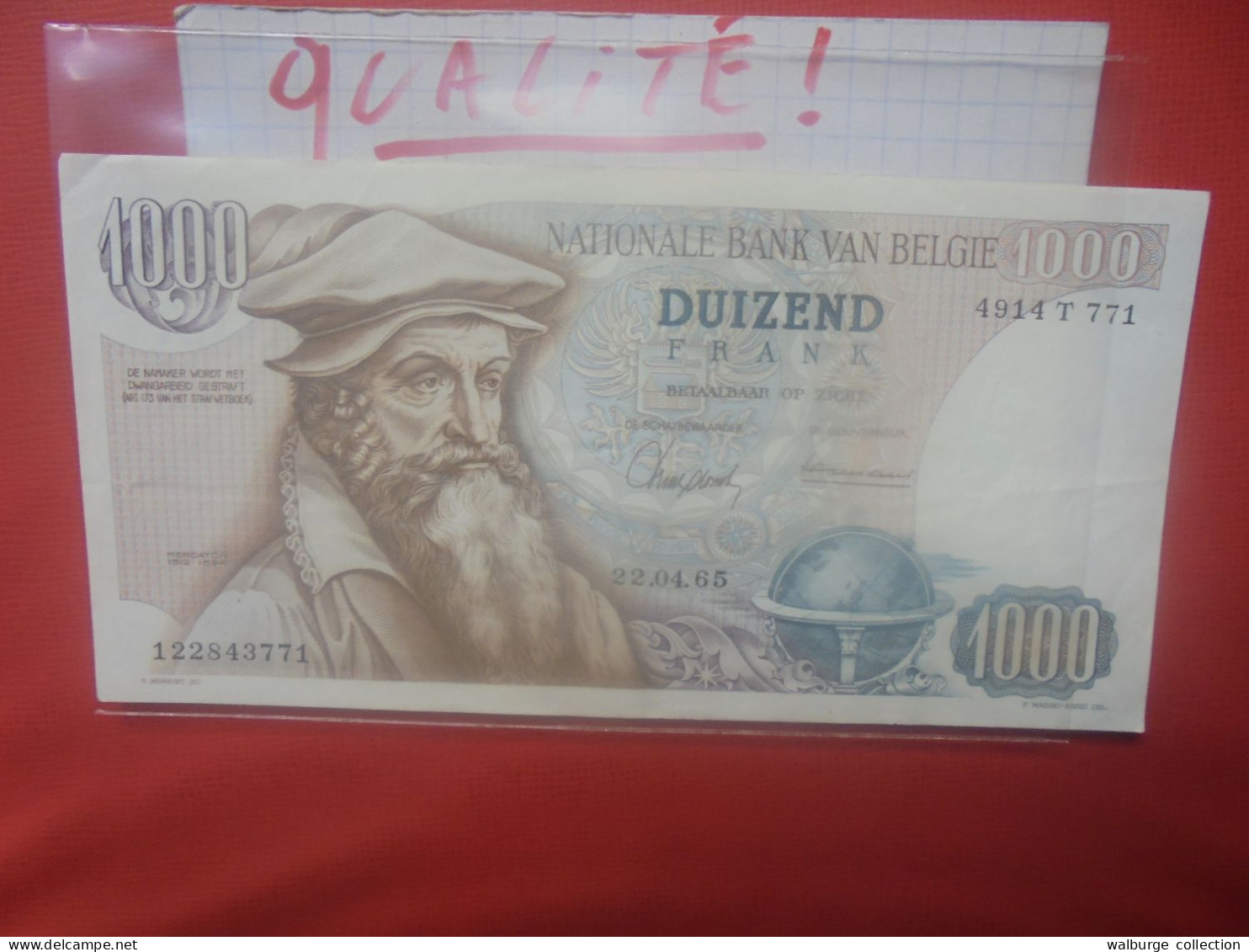 BELGIQUE 1000 Francs 1965 Circuler Bonne Qualité ! (B.18) - 1000 Frank