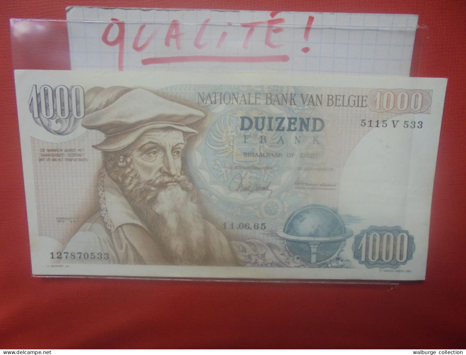 BELGIQUE 1000 Francs 1965 Circuler Bonne Qualité ! (B.18) - 1000 Franchi
