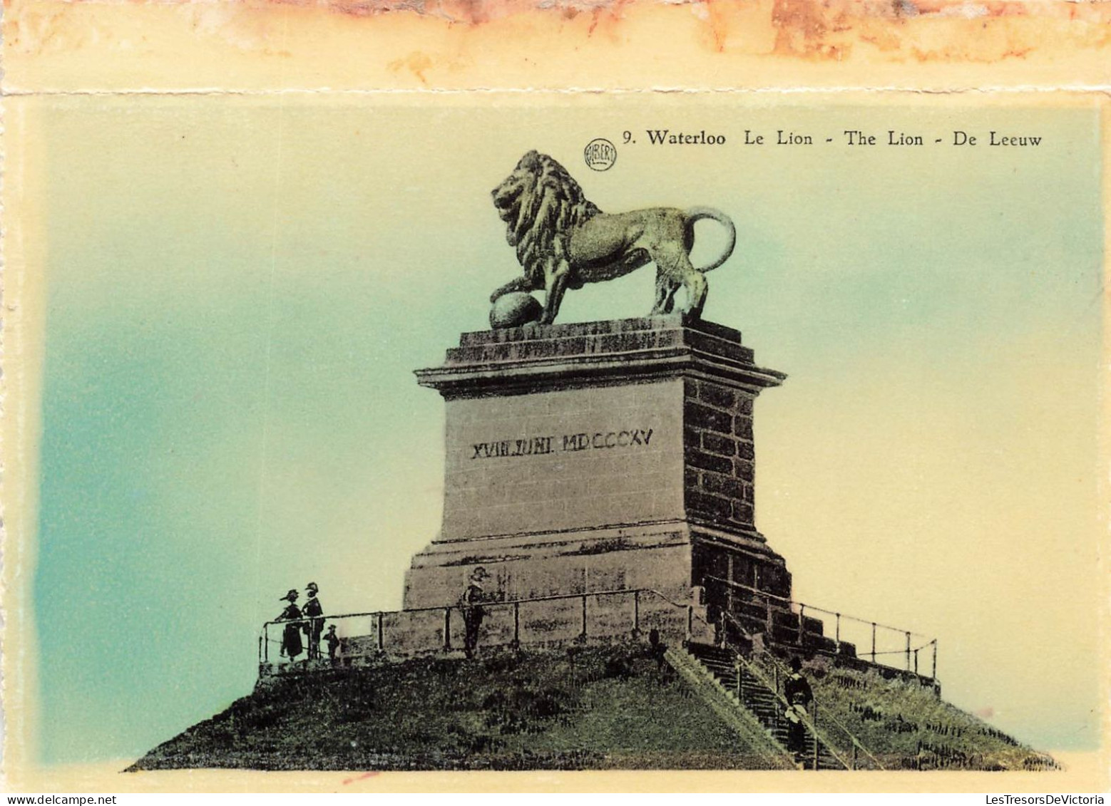 BELGIQUE - Waterloo - Le Lion - Monument - Colorisé - Carte Postale Ancienne - Waterloo