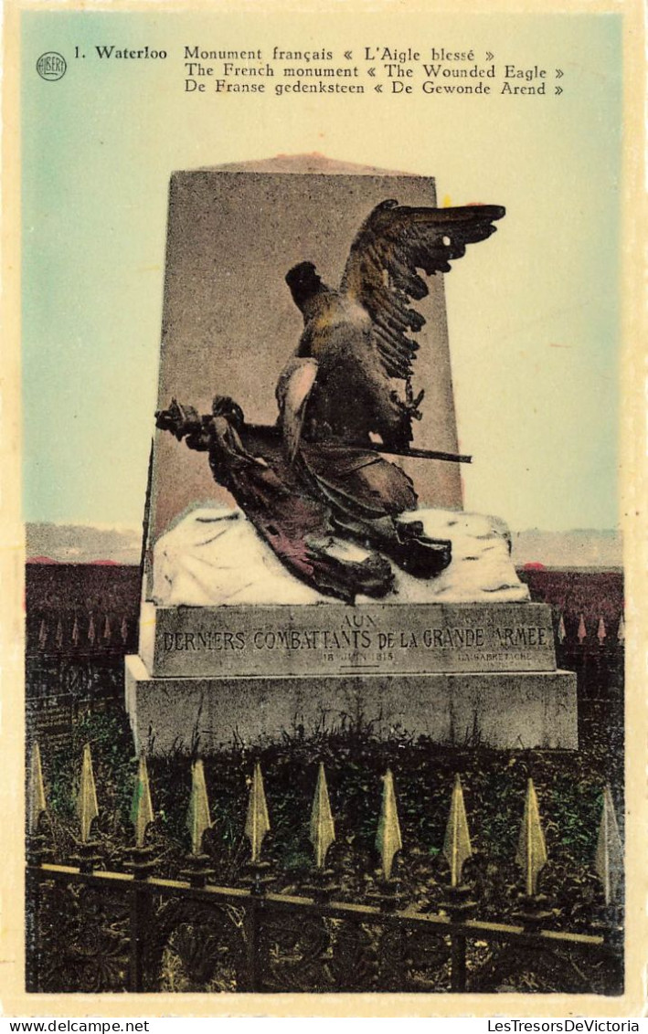 BELGIQUE - Waterloo - Monument Français "L'Aigle Blessé" - Colorisé - Carte Postale - Waterloo