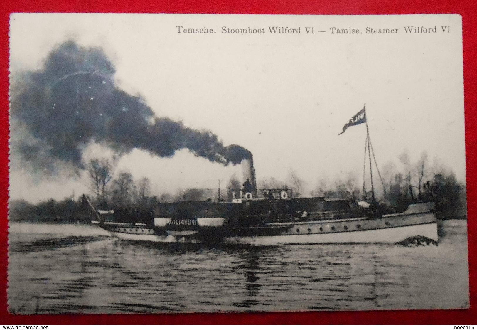 CPA 1914 Temsche / Tamise.  Stoomboot Wilford VI - Temse