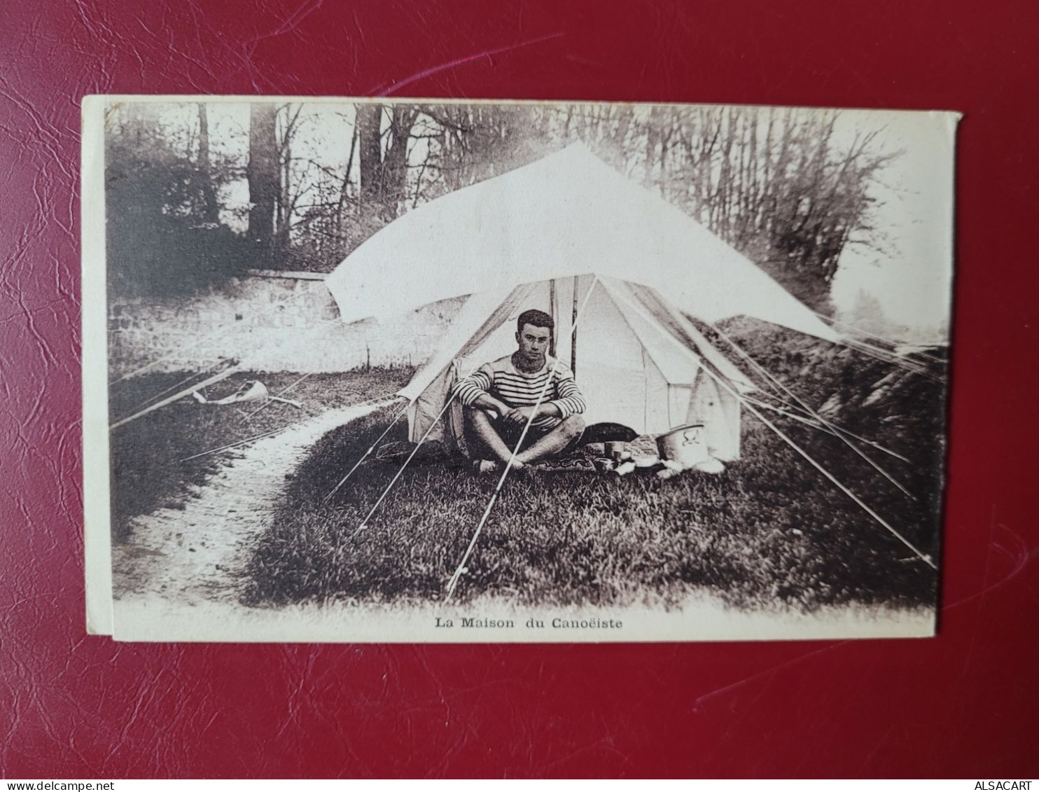 Marcel Bardiaux Sur Son Canoé " Belle étoile" 13000 Kms à Travers L'europe Dont 8000 En Mer , Carte Double , Rare - Autres & Non Classés