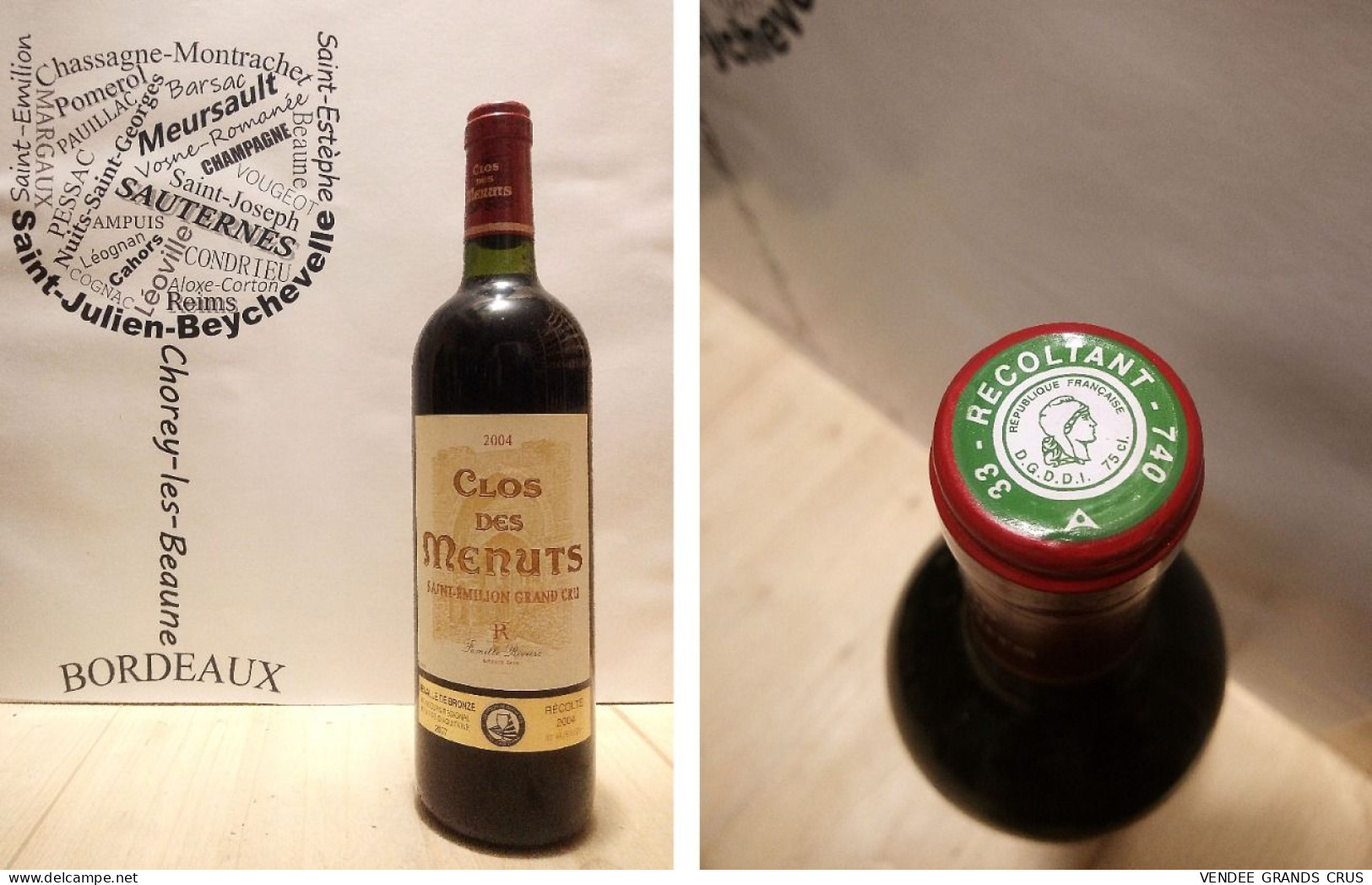 Clos Des Menuts 2004 - Saint-Emilion Grand Cru - 1 X 75 Cl - Rouge - Wein