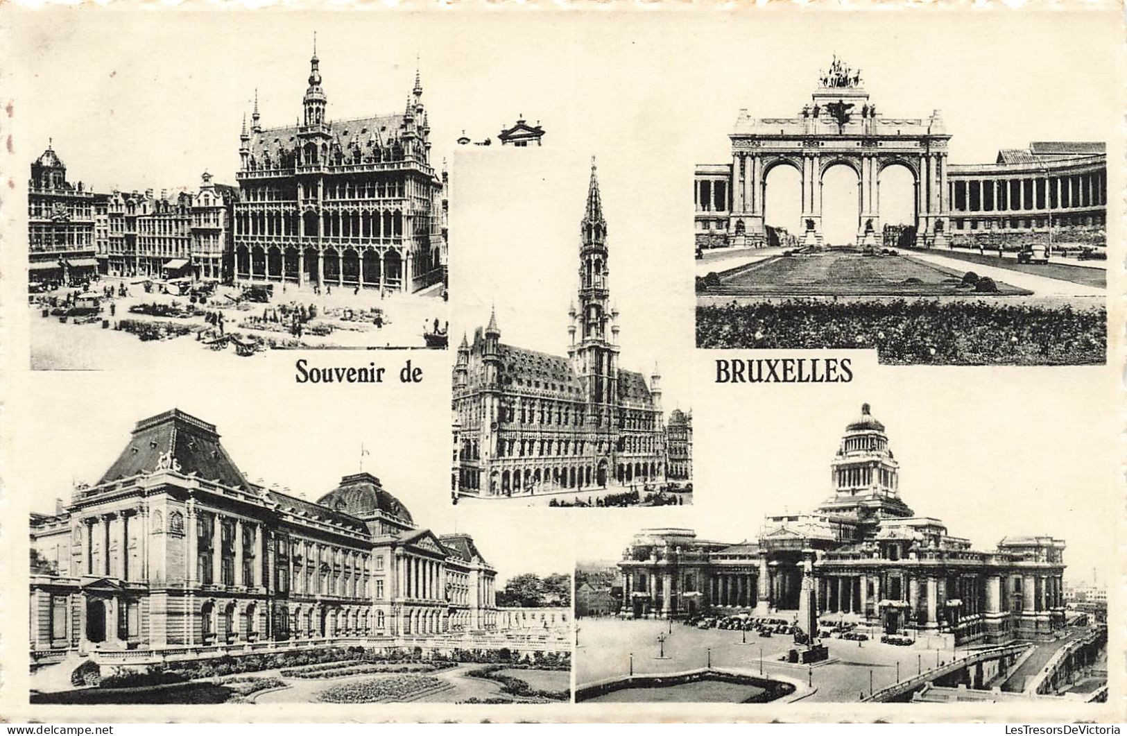 BELGIQUE - Souvenir De Bruxelles - Nels - Multivues - Carte Postale - Panoramische Zichten, Meerdere Zichten