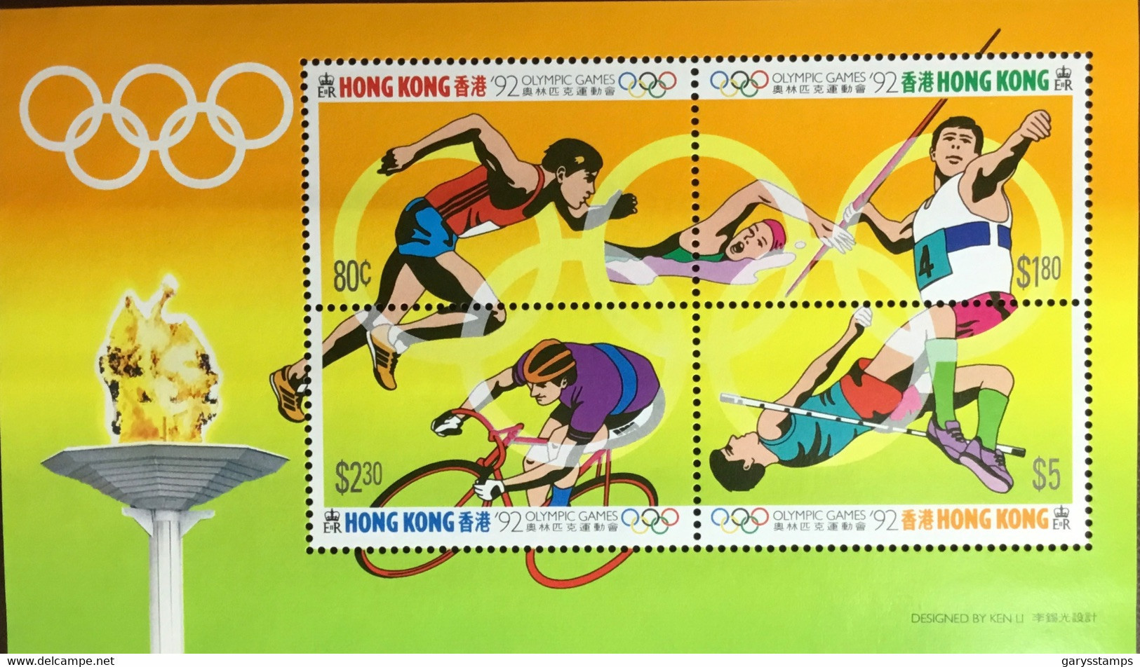 Hong Kong 1992 Olympic Games Minisheet MNH - Unused Stamps