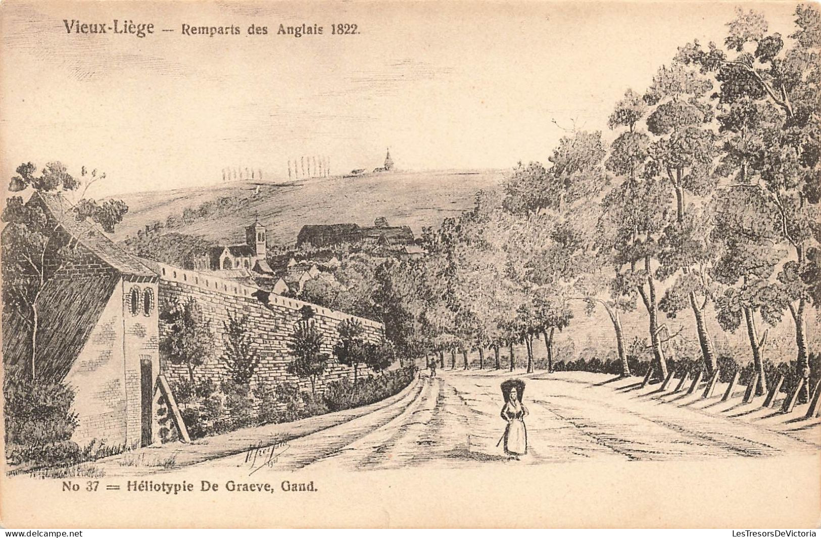 BELGIQUE - Vieux Liège - Remparts Des Anglais 1822 - Carte Postale Ancienne - Liege