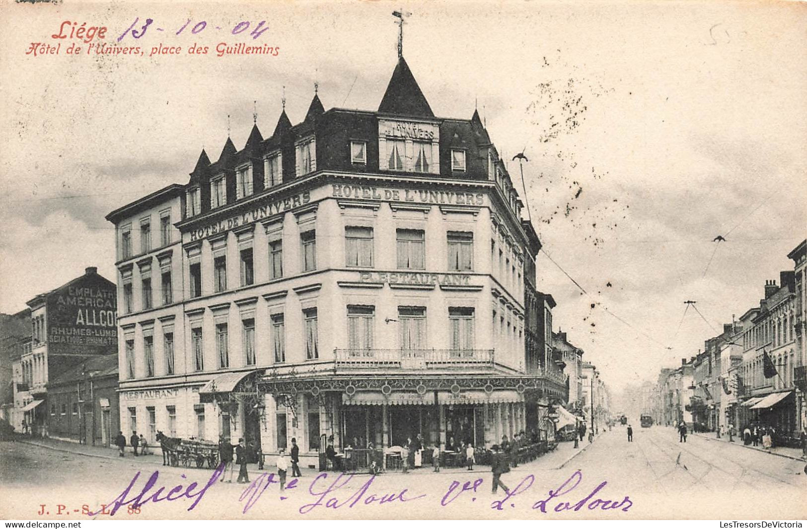 BELGIQUE - Liège - Hôtel De L'univers - Place Des Guillemins - Carte Postale Ancienne - Liege