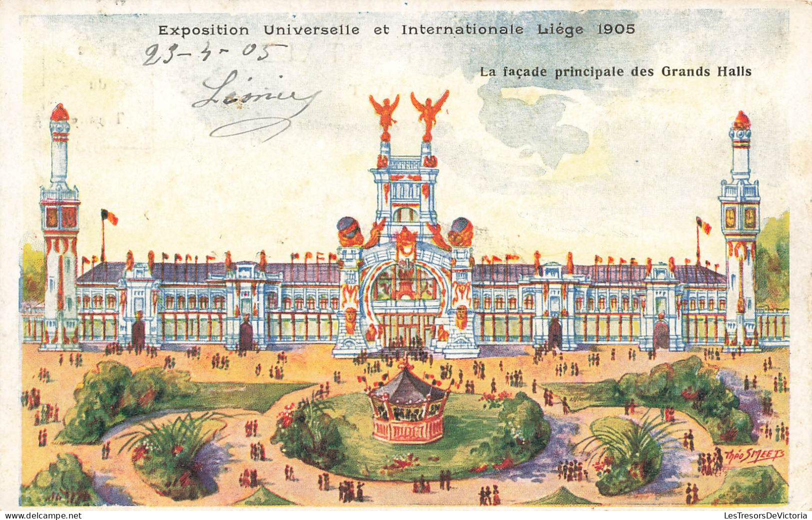 BELGIQUE - Liège - Exposition Universelle - La Façade Principale Des Grands Halls - Carte Postale Ancienne - Liege