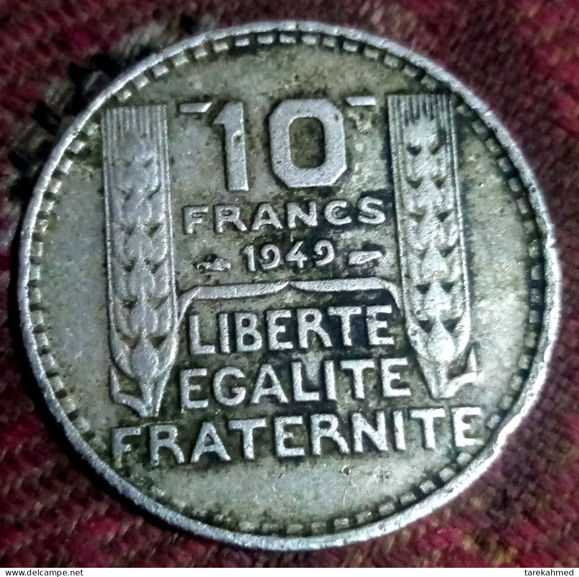 FRANCE - 10 Francs, 1949, KM# 909.1, IV Republic  - Perfect, Agouz - 10 Francs