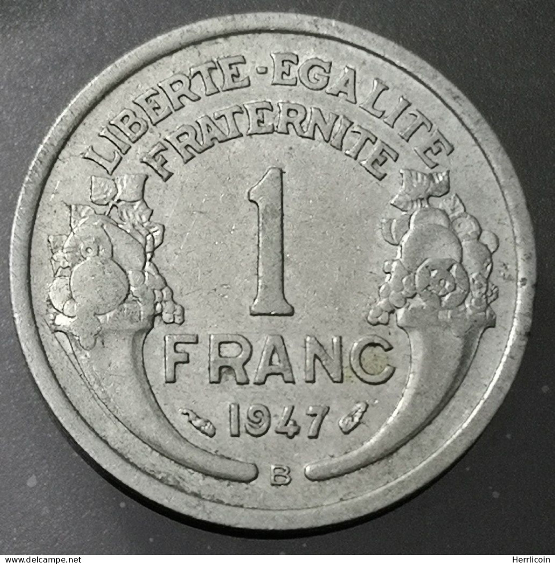 Monnaie France - 1947 B - 1 Franc Morlon Aluminium, Légère - 1 Franc