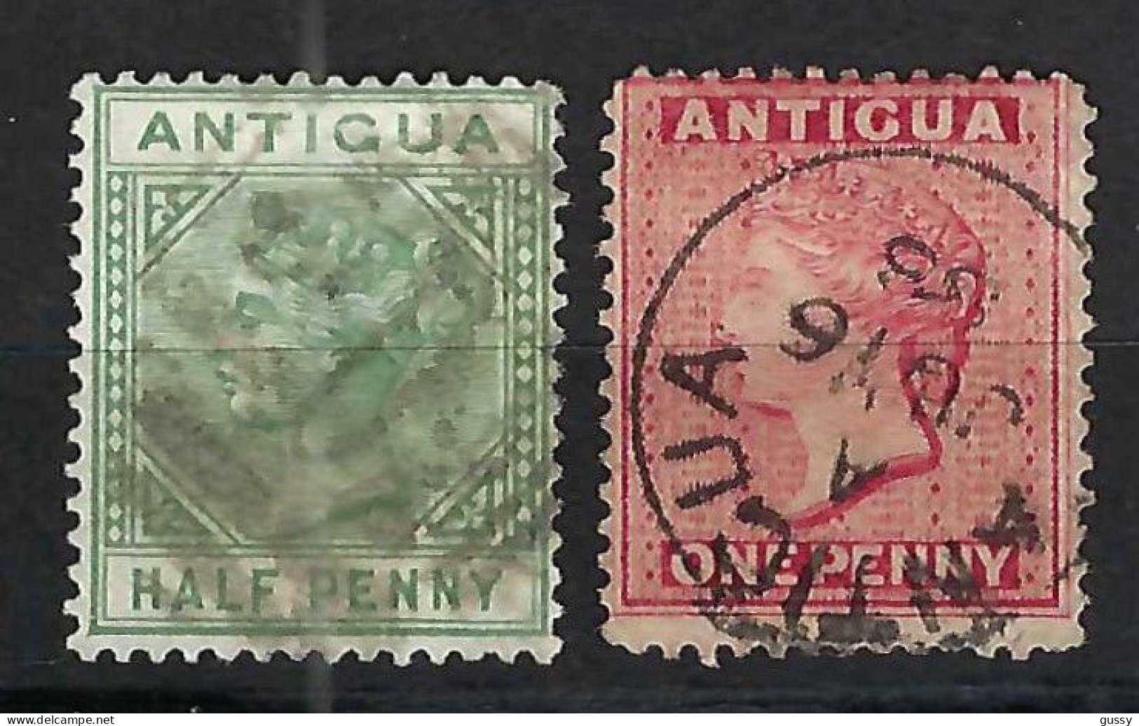 ANTIGUA Ca.1882-88: Les Y&T 10,14 Obl. - 1858-1960 Colonia Británica