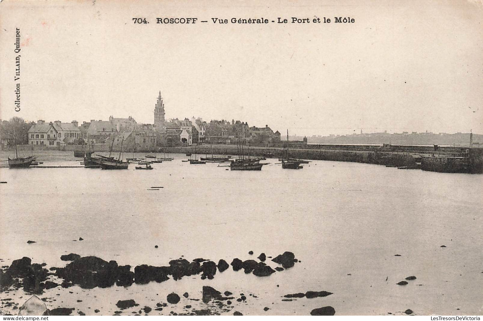 FRANCE - Roscoff - Vue Générale - Le Port Et Le Môle - Carte Postale Ancienne - Roscoff