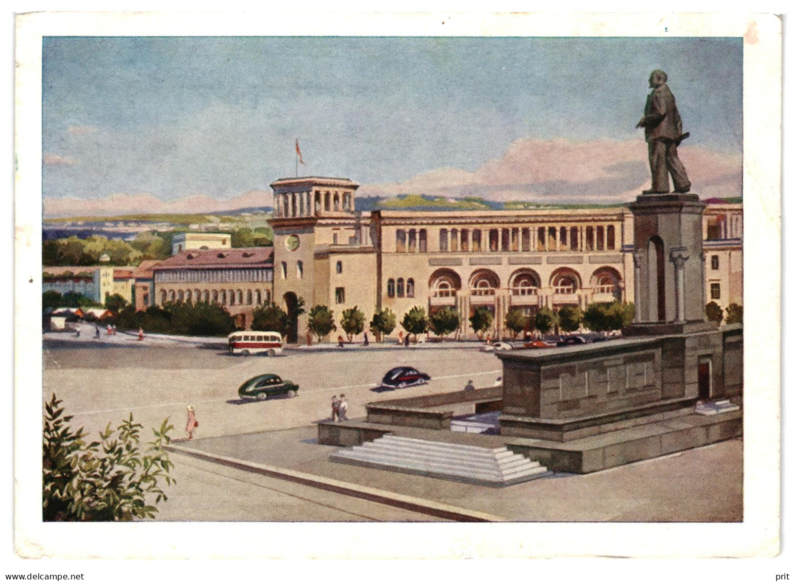 Yerevan, Soviet Armenia USSR 1960/61 Used Up-rated Postal Stationery Card Postcard From Yerevan To Tallinn Estonia 1964 - 1960-69