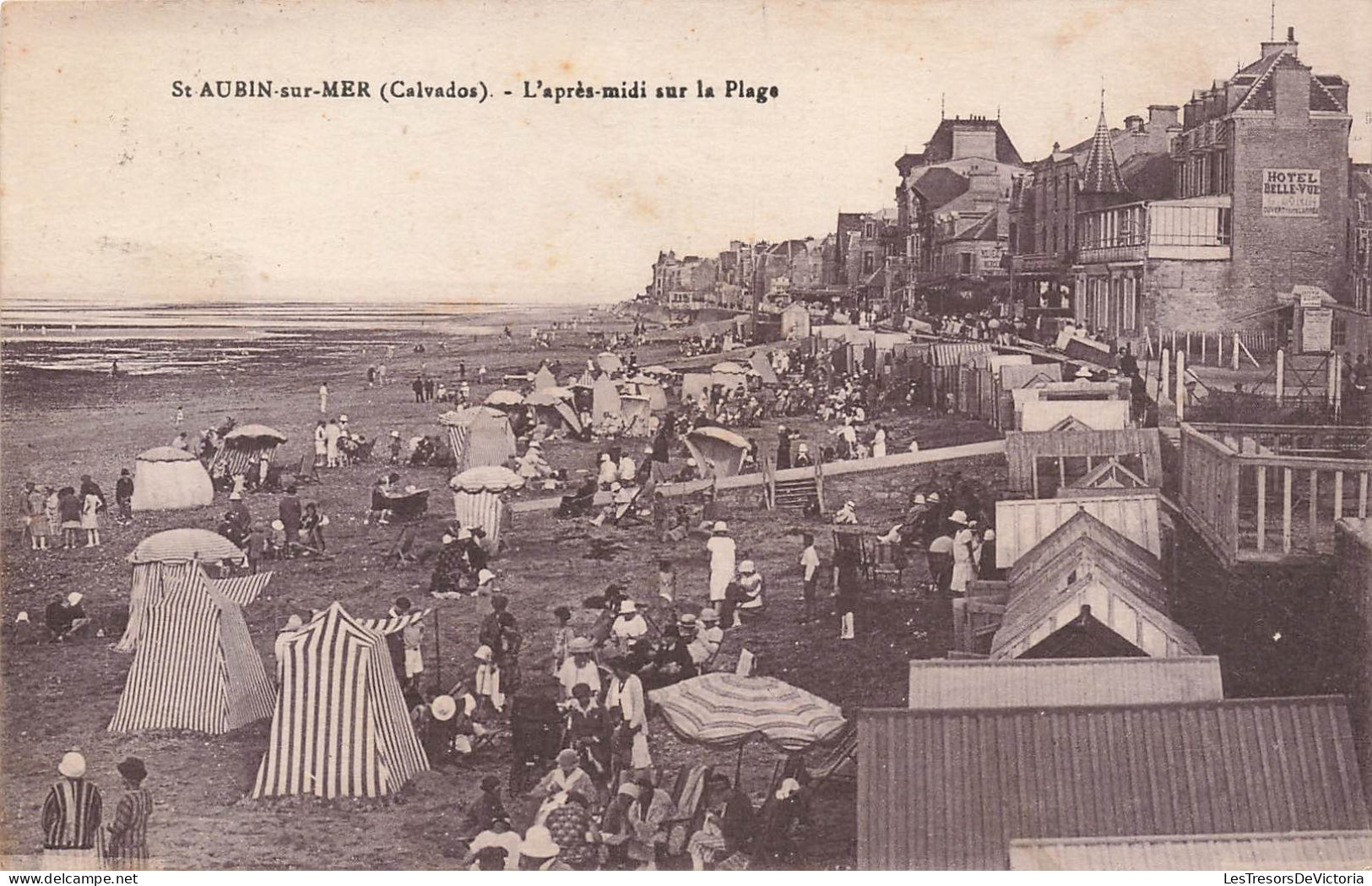FRANCE - Saint Aubin Sur Mer - L'après-midi Sur La Plage - Carte Postale Ancienne - Saint Aubin