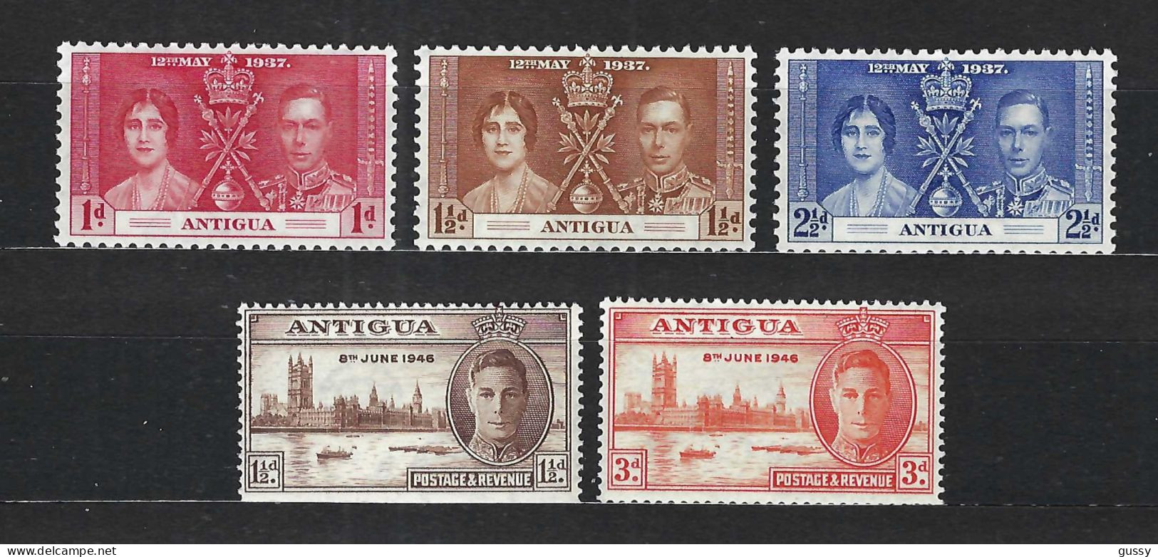 ANTIGUA Ca.1937-46: Lot De Neufs** - 1858-1960 Colonie Britannique