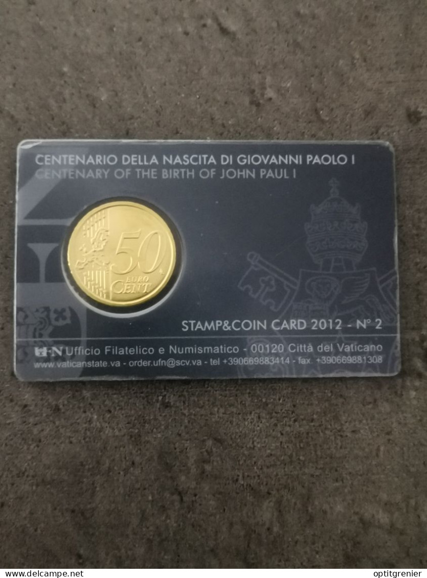 COINCARD 50 CENTS EURO VATICAN 2012 / CENT VATICANO - Vatikan