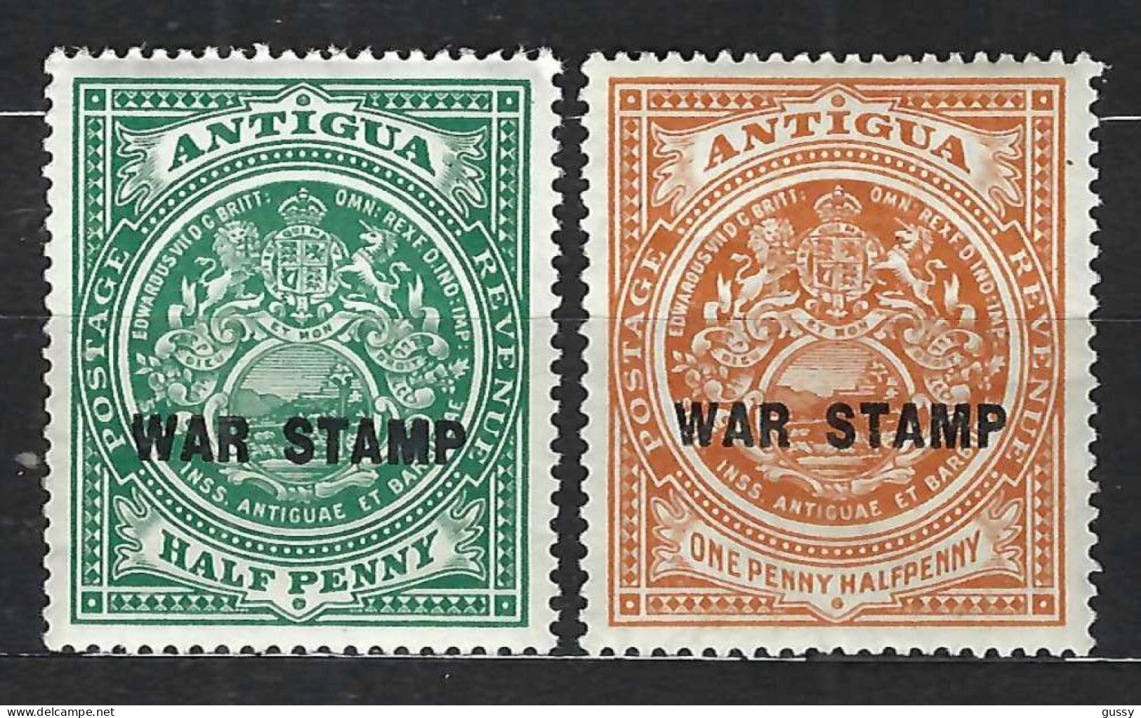 ANTIGUA Ca.1916-18: Lot De Neuf**et Neuf* - 1858-1960 Colonia Britannica