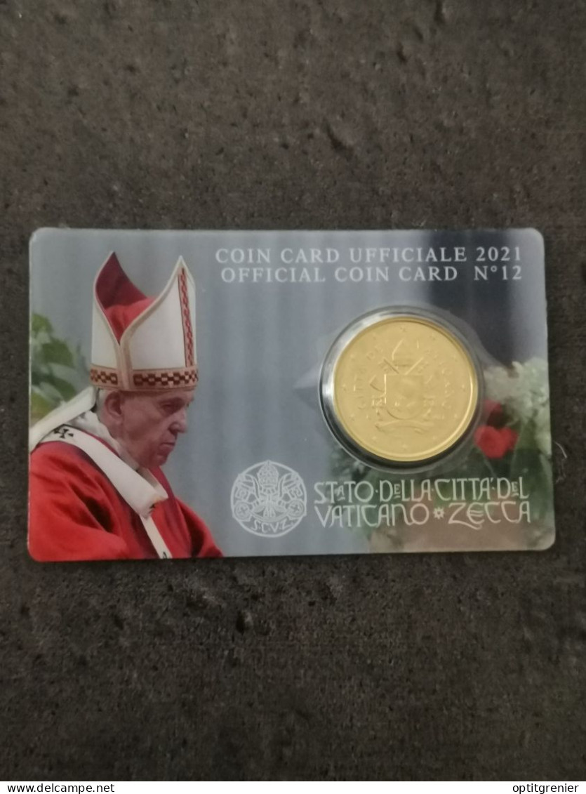 COINCARD 50 CENTS EURO VATICAN 2021 / CENT VATICANO - Vatikan