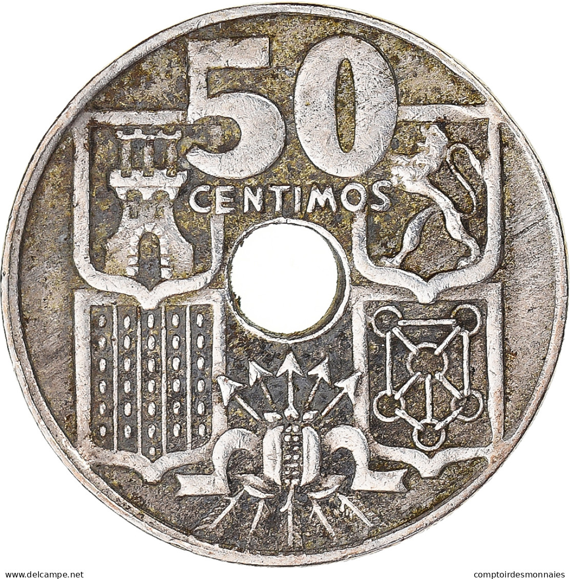 Monnaie, Espagne, 50 Centimos, 1949 - 50 Centesimi