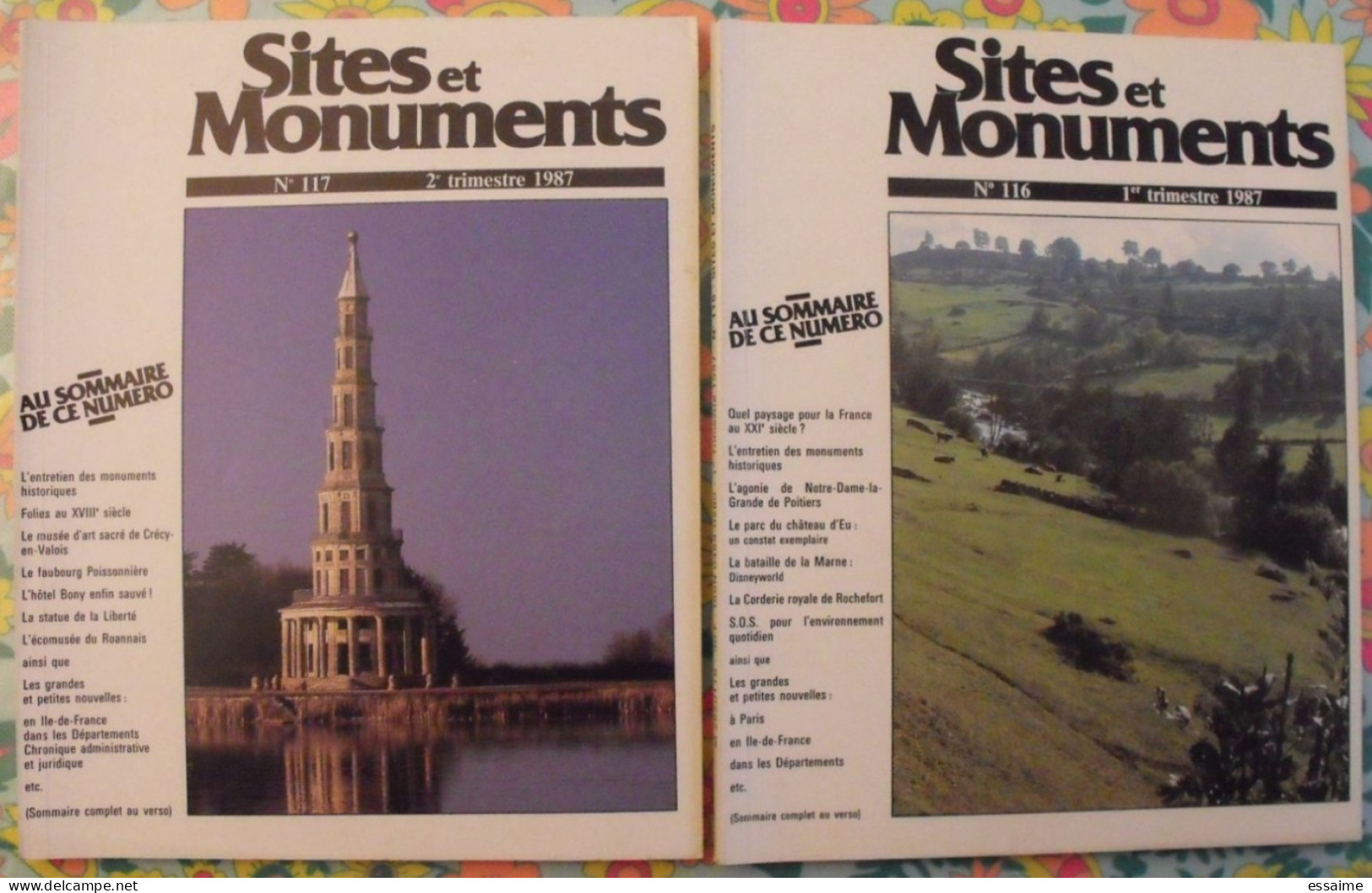 Lot De 10 Numéros De La Revue "Sites Et Monuments" 1987-1990 - Tourisme & Régions