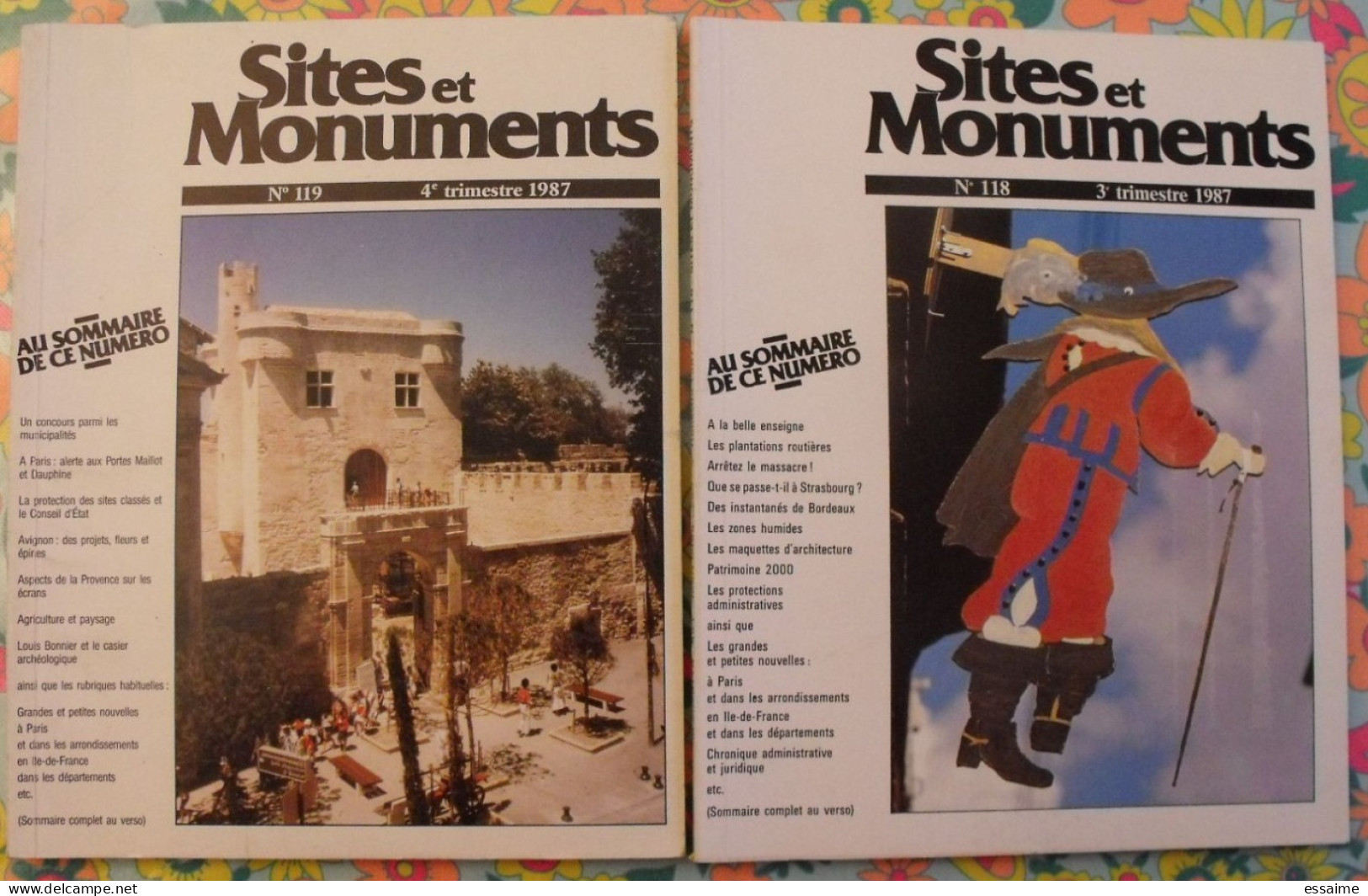 Lot De 10 Numéros De La Revue "Sites Et Monuments" 1987-1990 - Tourism & Regions