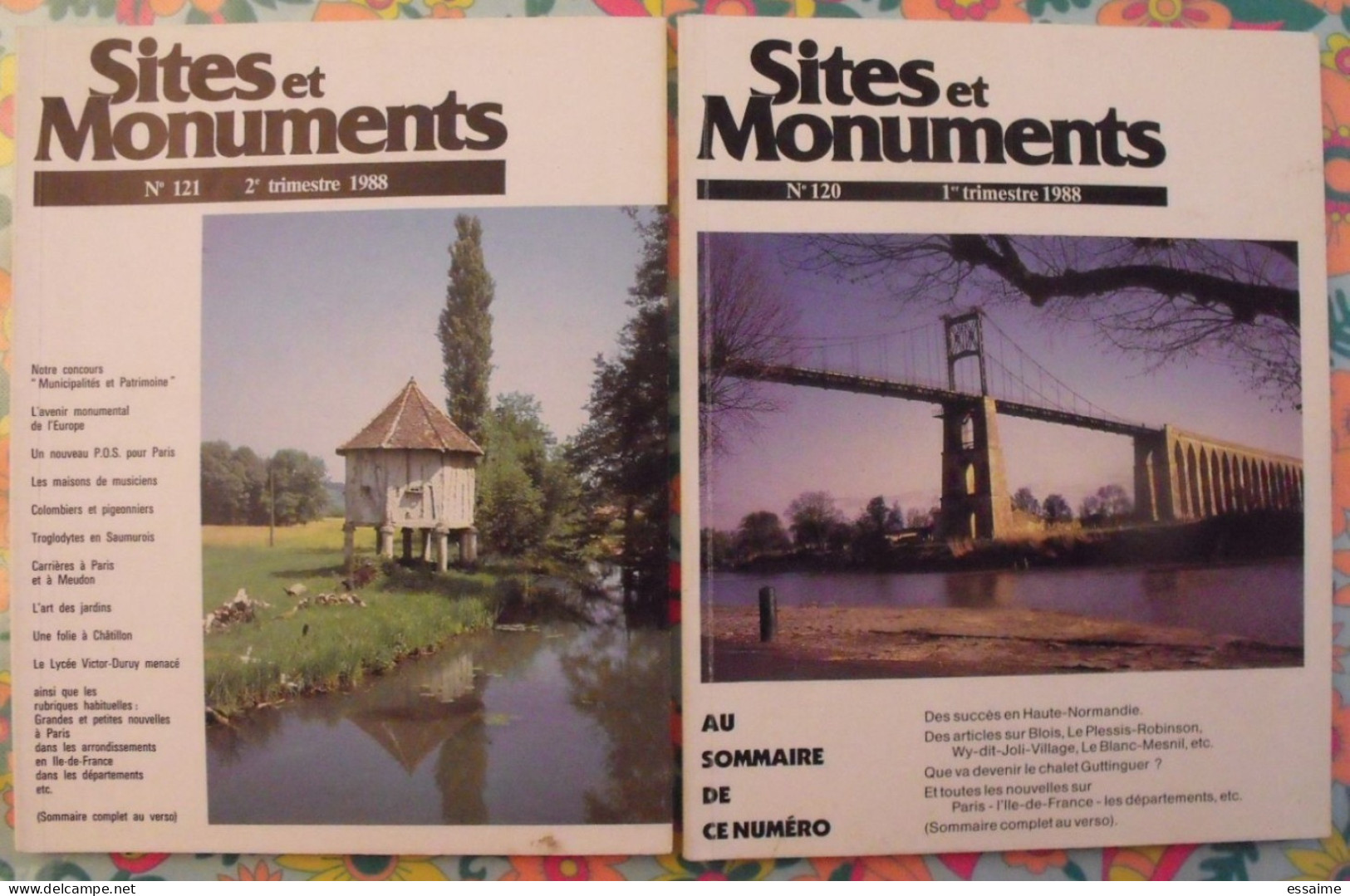 Lot De 10 Numéros De La Revue "Sites Et Monuments" 1987-1990 - Tourisme & Régions