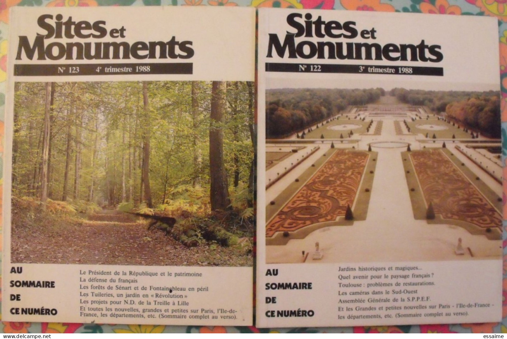 Lot De 10 Numéros De La Revue "Sites Et Monuments" 1987-1990 - Toerisme En Regio's