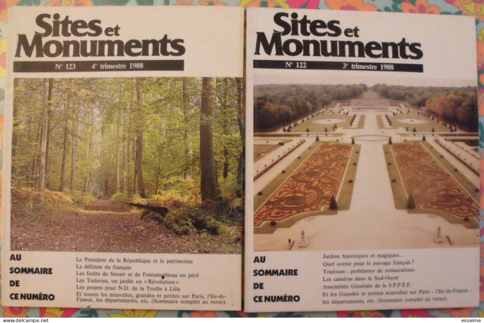 Lot De 10 Numéros De La Revue "Sites Et Monuments" 1987-1990 - Turismo Y Regiones