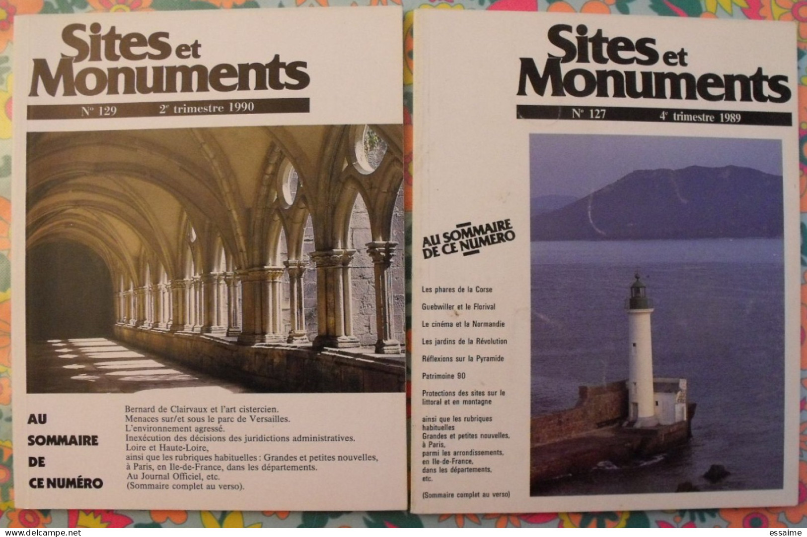 Lot De 10 Numéros De La Revue "Sites Et Monuments" 1987-1990 - Turismo Y Regiones