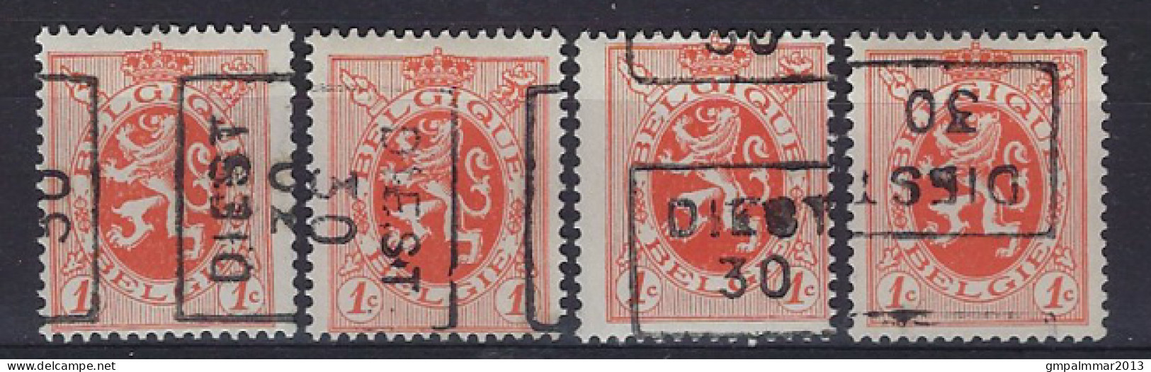 Zegel Nr. 276 Voorafgestempeld Nr. 5617 A + B + C + D  DIEST 30 ; Staat Zie Scan ! Lot 264 - Roulettes 1930-..