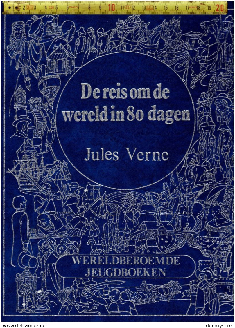 1212 - DE REIS OM DE WERELD IN 80 DAGEN - JULES VERNE - HARDCOVER - 1965 - 168 BLZ - ALS NIEUW - Kids