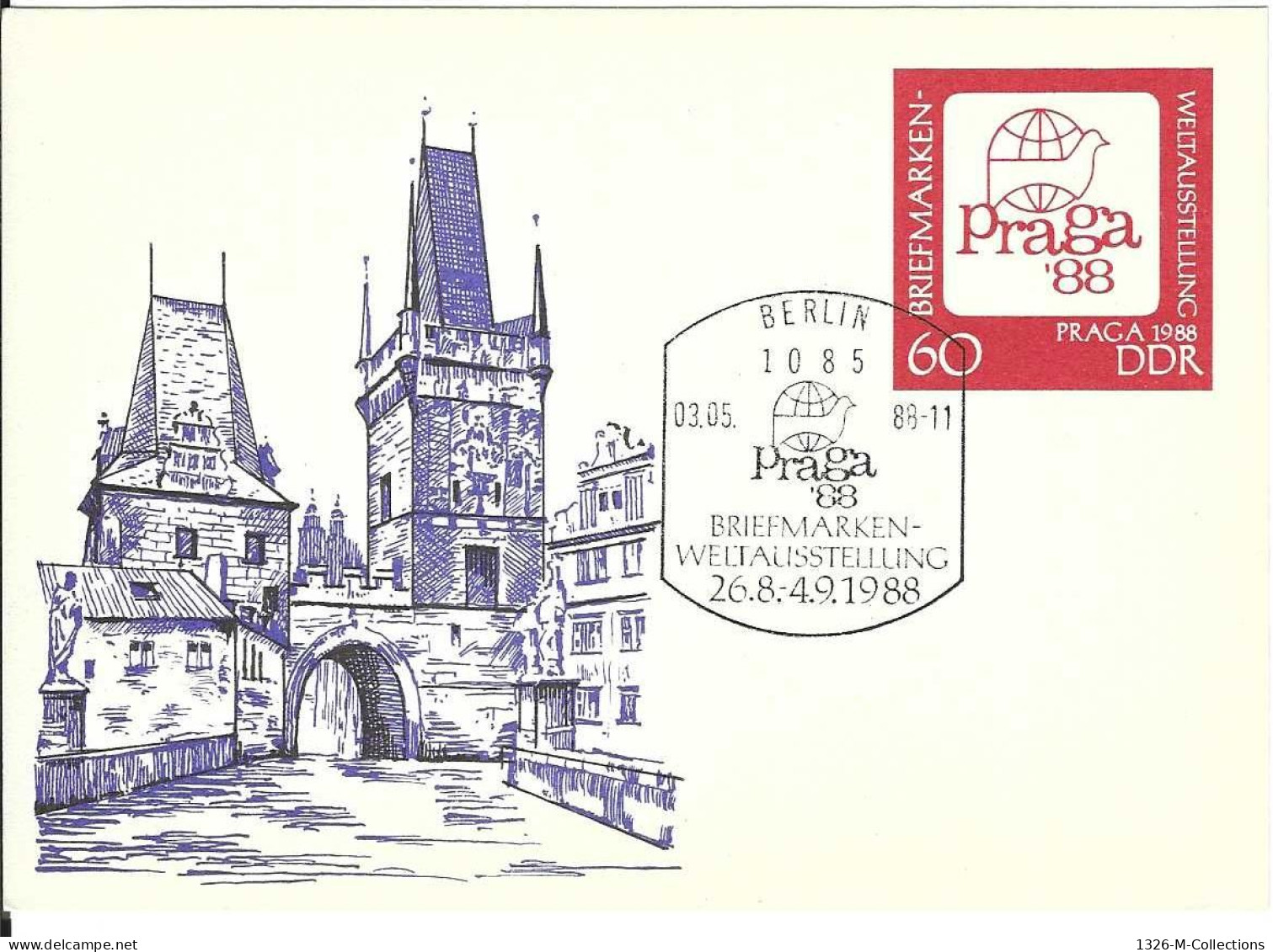 Carte Postale ALLEMAGNE ORIENTALE Entiers Postaux 1988 - Postcards - Mint