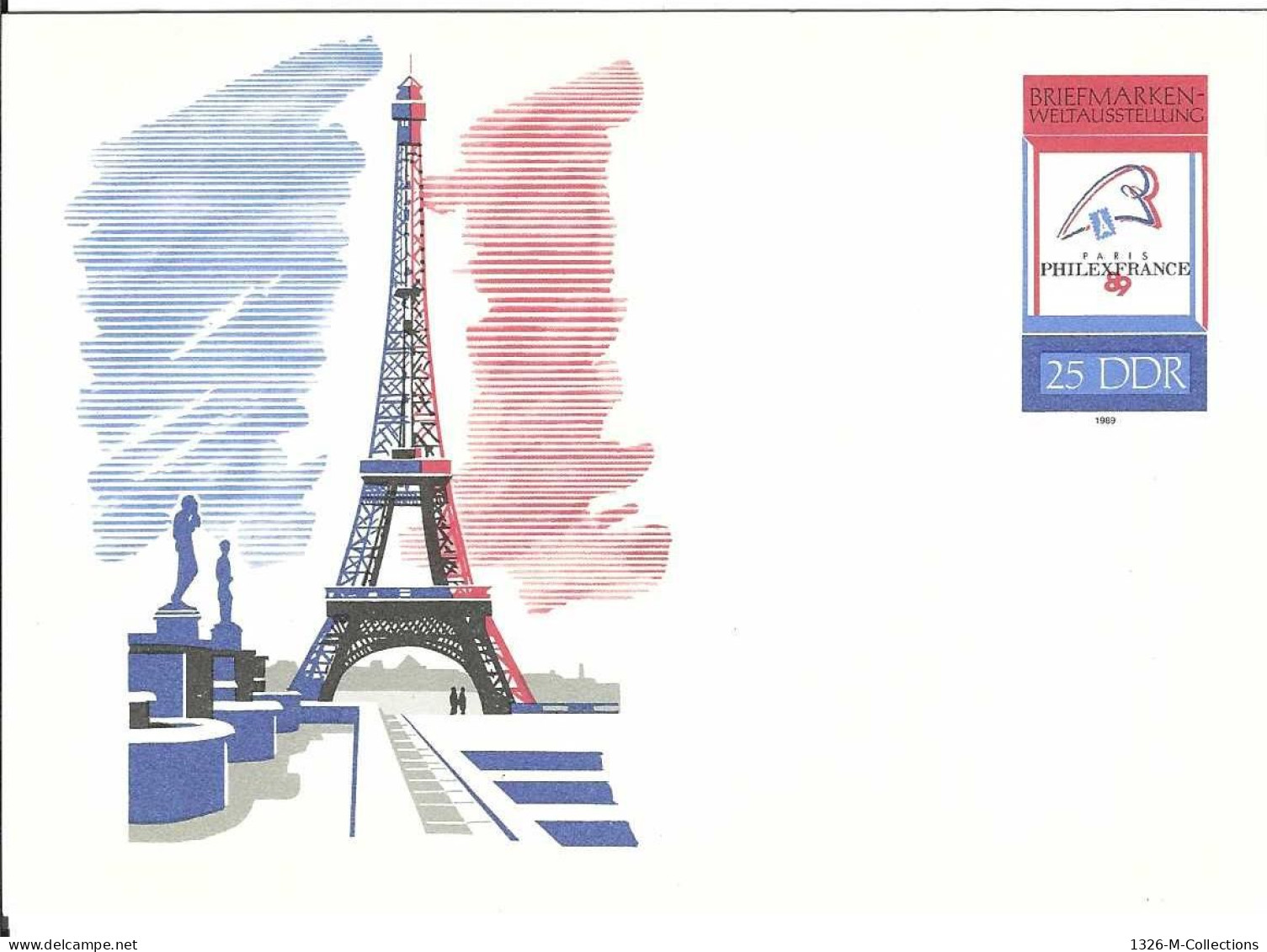 Carte Postale ALLEMAGNE ORIENTALE Entiers Postaux 1989 Filex France - Postcards - Mint
